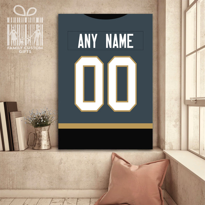 Vegas Jersey Custom Canvas Print Wall Art for Boy Girl Men Women Hockey Personalized Canvas Art