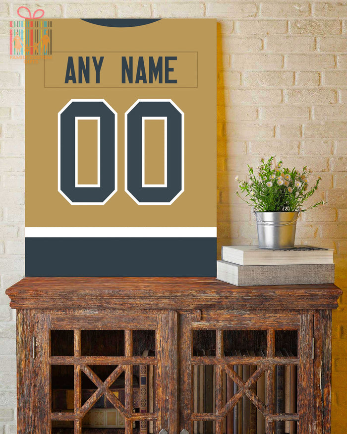 Vegas Jersey Custom Canvas Print Wall Art for Boy Girl Men Women Hockey Personalized Canvas Art