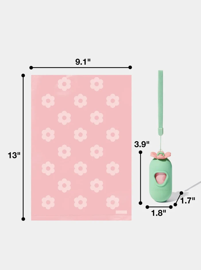 Vetreska Flora Poop Bags & Dispenser Set