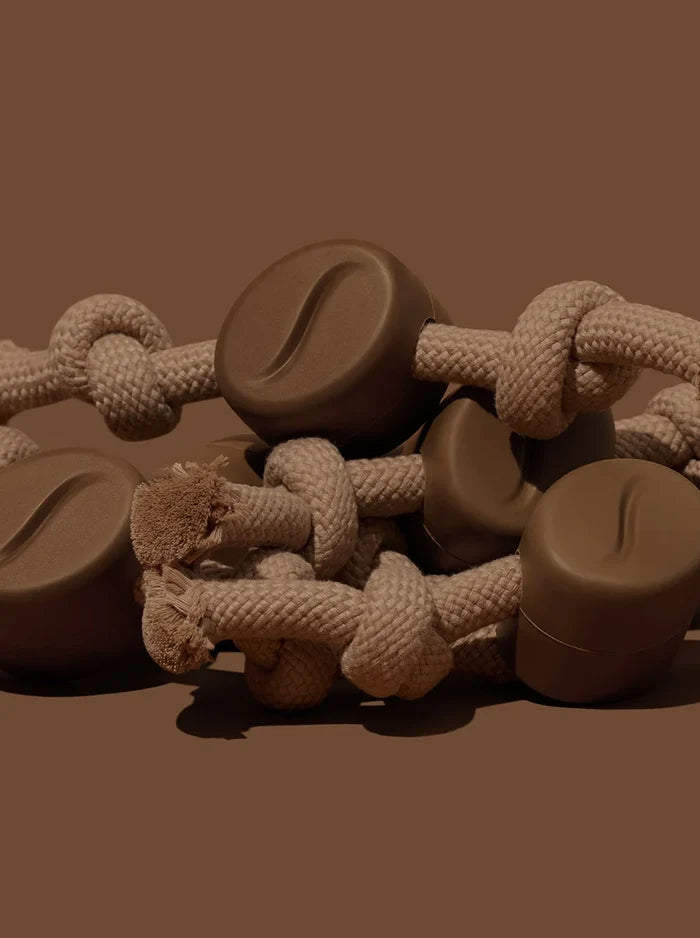 Vetreska Playful Charm Knot Rope Toy - Coffee