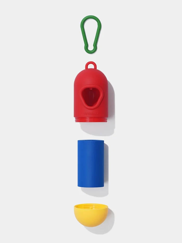 Vetreska Red Chroma Poop Bags & Dispenser Set