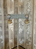 Vintage-Inspired Champagne Crystal & Blush Stone Drop Earrings