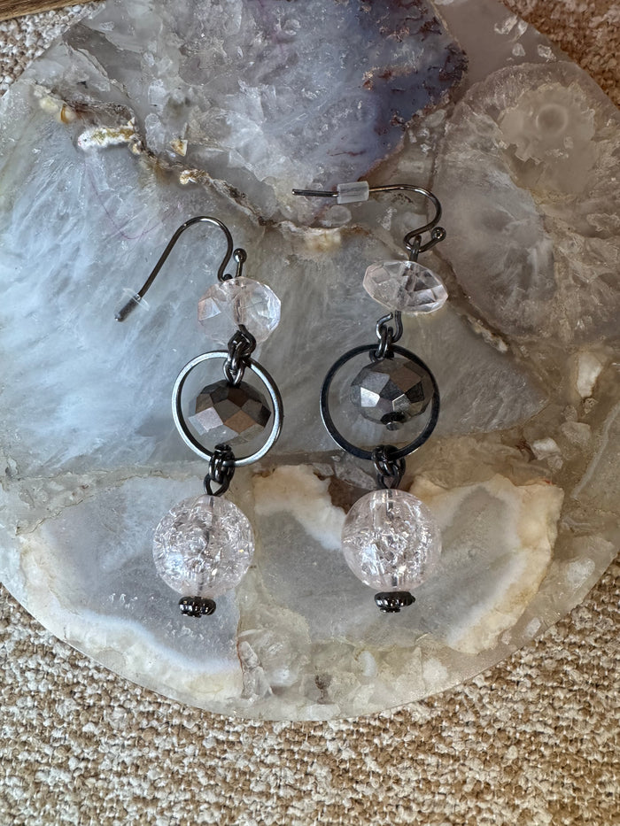 Vintage-Style Crystal Dangle Earrings