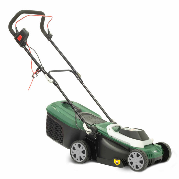 Webb Classic 33cm Elec Rotary Mower with Rear Roller side view