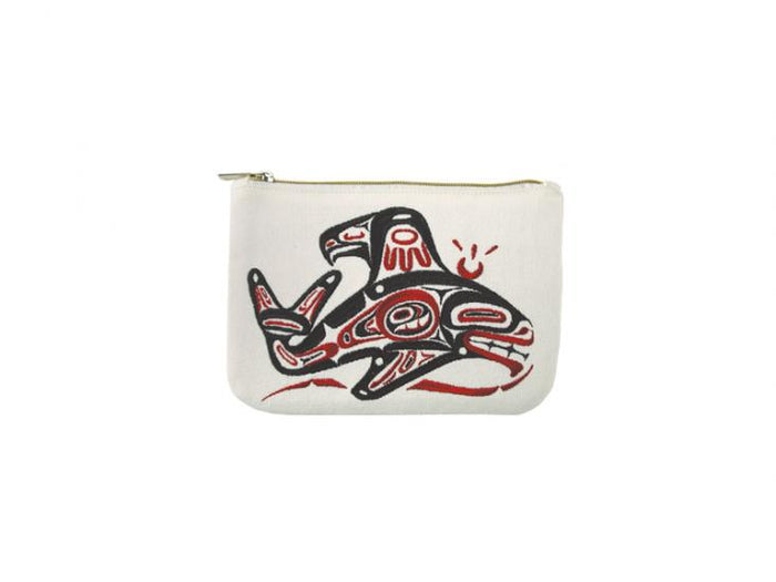 Whale Embroidered Pouch