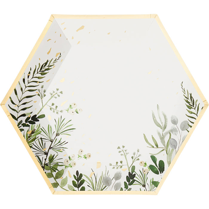 White Botanical Plates
