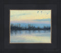 Winter On The Lake Open Edition Print / 10 X 8 Black 14 3/4 12 Art