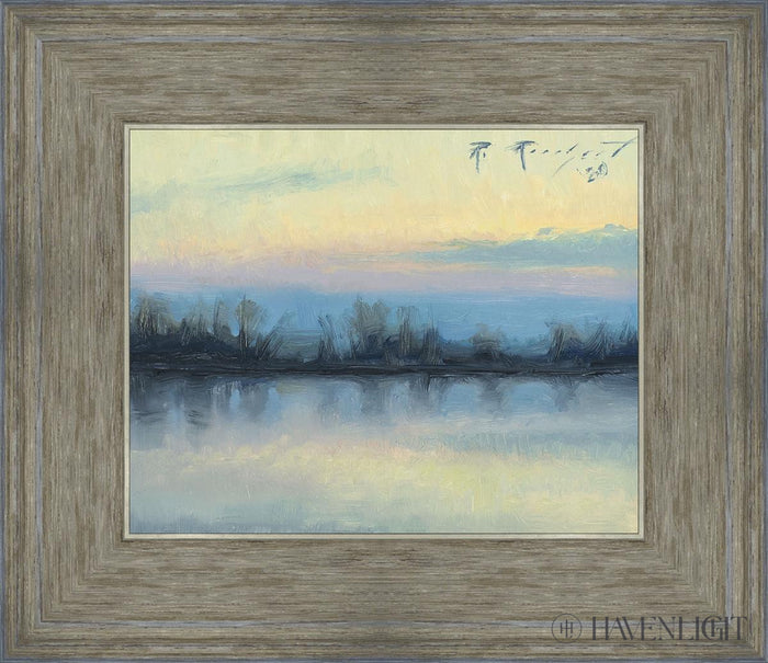 Winter On The Lake Open Edition Print / 10 X 8 Gray 14 3/4 12 Art