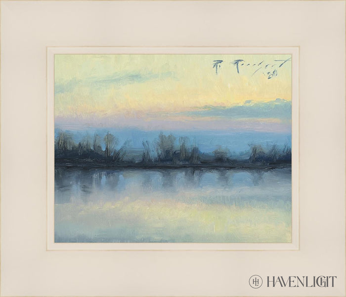 Winter On The Lake Open Edition Print / 10 X 8 White 14 1/4 12 Art