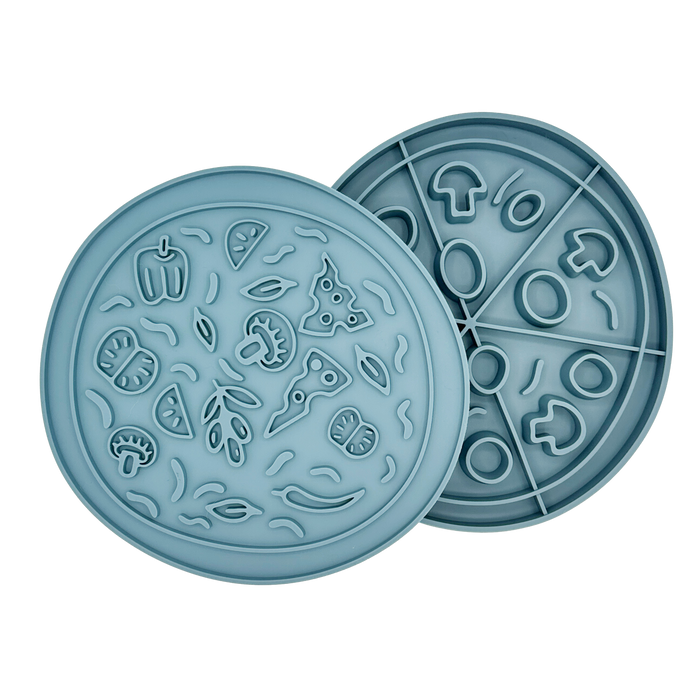 Woofsie - Pizza Snack Mat: 2-in-1 Lick Mat Slow Feed Bowl Combo