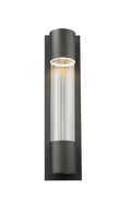 Outdoor Wall Light Z-Lite 575M-BK-LED Black Striate 1 Light Outdoor Wall Light Z-Lite