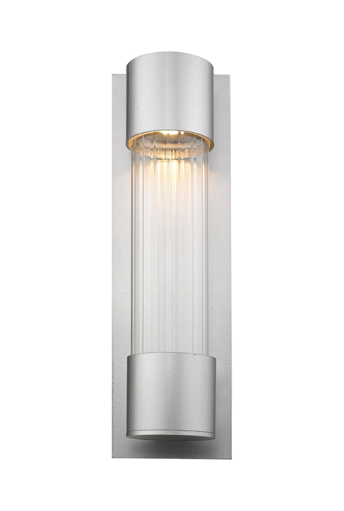 Outdoor Wall Light Z-Lite 575S-SL-LED Silver Striate 1 Light Outdoor Wall Light Z-Lite