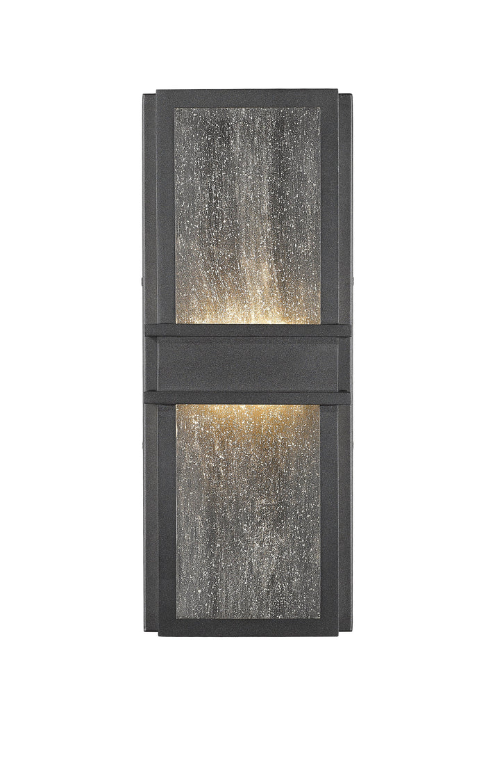 Outdoor Wall Light Z-Lite 577M-BK-LED Black Eclipse 2 Light Outdoor Wall Light Z-Lite