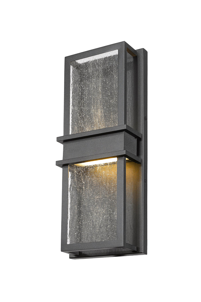 Outdoor Wall Light Z-Lite 577M-BK-LED Black Eclipse 2 Light Outdoor Wall Light Z-Lite