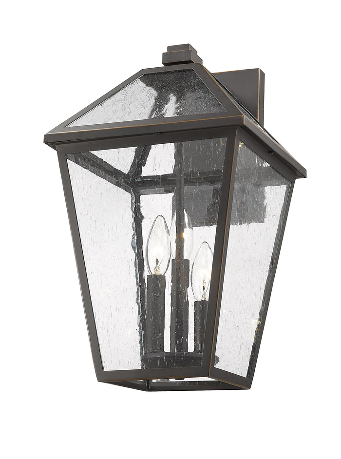 Outdoor Wall Light Z-Lite 579B-ORB Oil Rubbed Bronze Talbot 3 Light Outdoor Wall Light Z-Lite