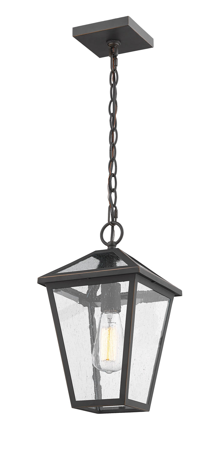 Outdoor Chain Mount Ceiling Fixture Z-Lite 579CHM-ORB Oil Rubbed Bronze Talbot 1 Light Outdoor Chain Mount Ceiling Fixture Z-Lite